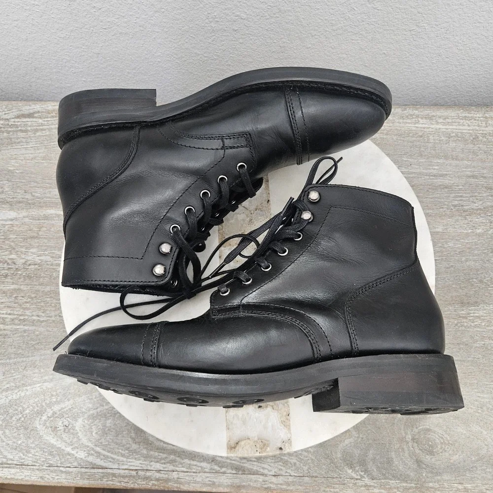 Thursday Boot Company Everyday Captain Black Leather Boots Men's 8.5